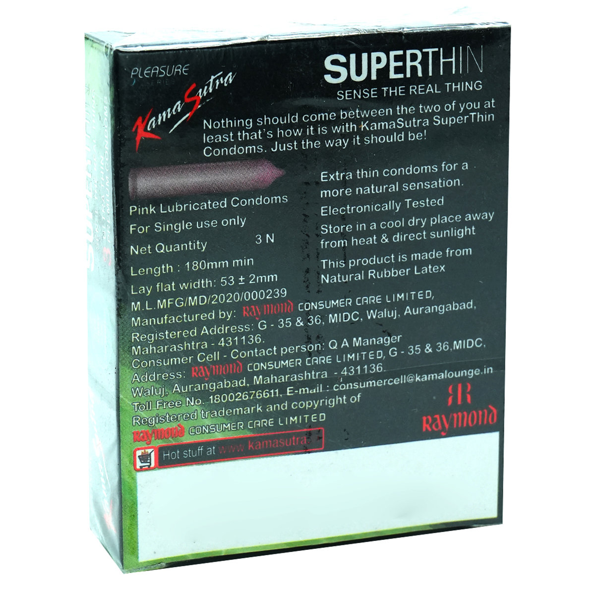 Kamasutra Superthin Condoms, 3 Count, Pack of 1 Kamasutra Superthin Condoms, 3 Count, Pack of 1