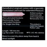 Kamasutra Longlast Condoms, 3 Count, Pack of 1