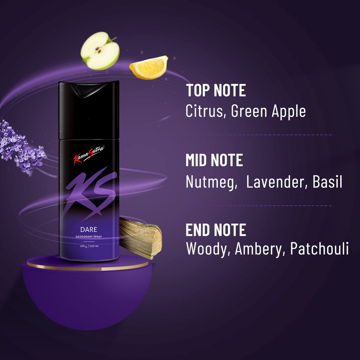 Kamasutra Dare Men Deodorant Spray, 150 ml, Pack of 1 Kamasutra Dare Men Deodorant Spray, 150 ml, Pack of 1