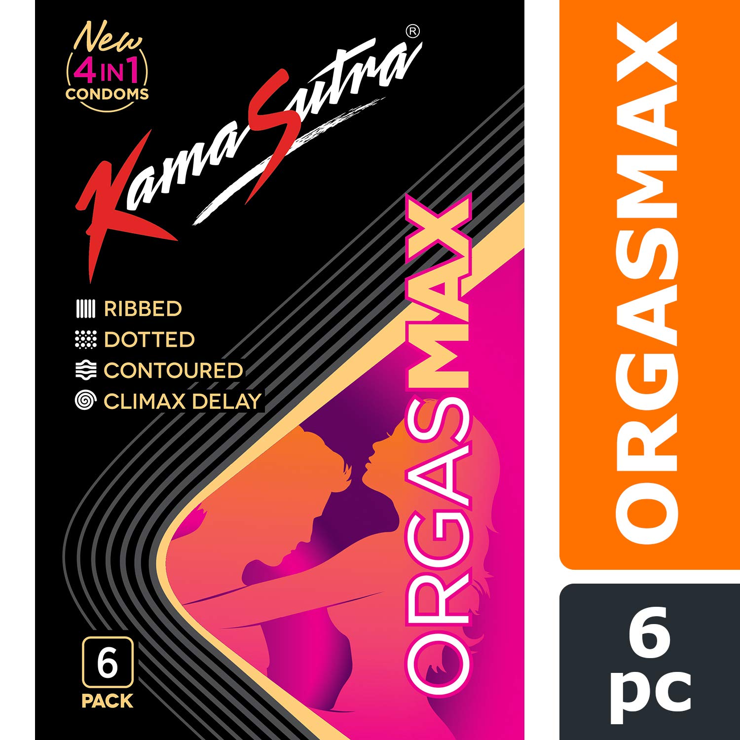 Kamasutra Orgasmax Condoms, 6 Count, Pack of 1 Kamasutra Orgasmax Condoms, 6 Count, Pack of 1