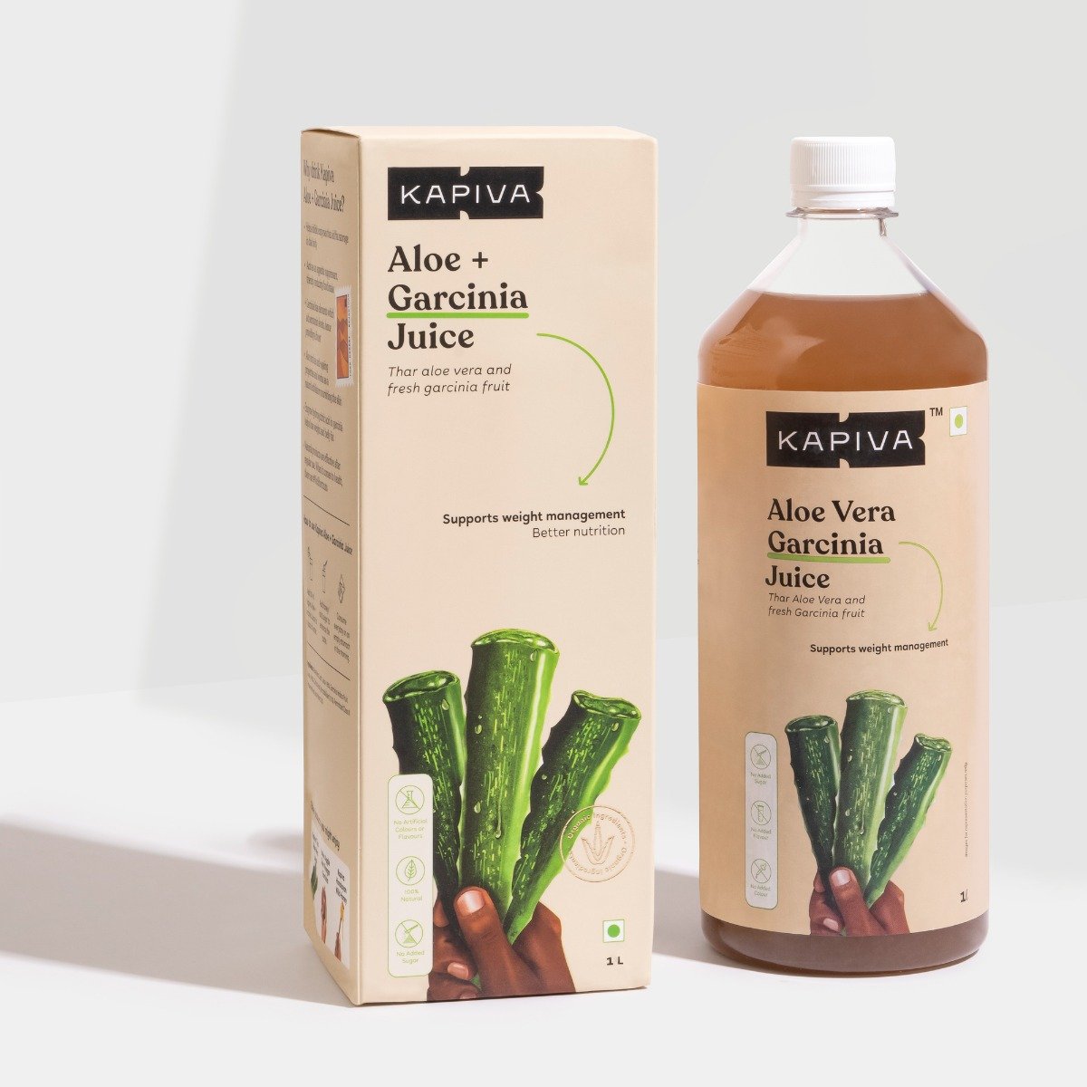 Kapiva Aloe + Garcinia Juice, 1 Litre, Pack of 1 Kapiva Aloe + Garcinia Juice, 1 Litre, Pack of 1