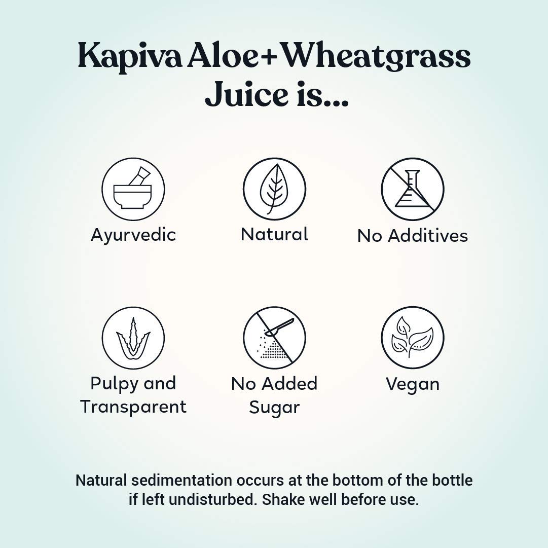 Kapiva Aloe Vera Wheatgrass Juice, 1 L, Pack of 1 Kapiva Aloe Vera Wheatgrass Juice, 1 L, Pack of 1