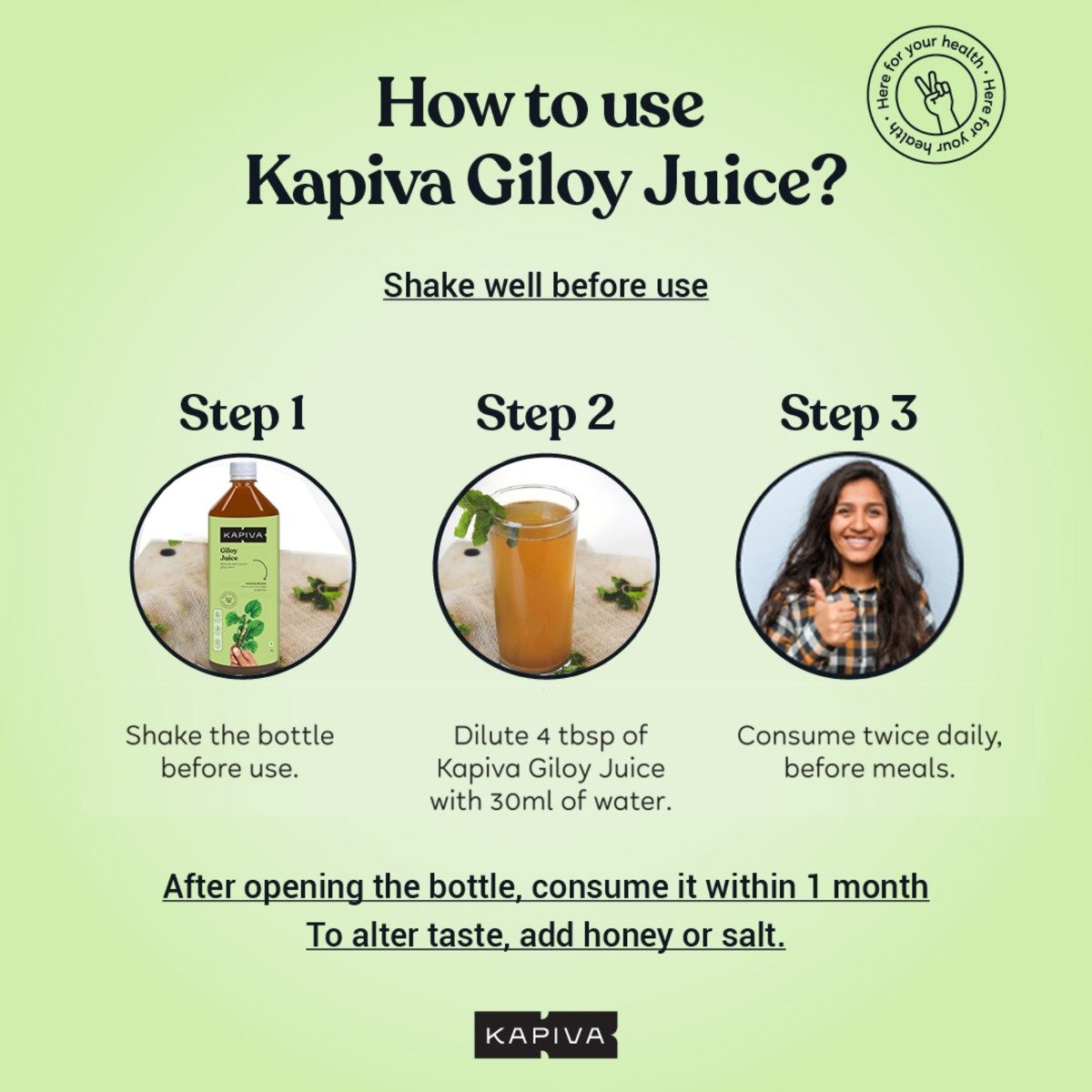 Kapiva Giloy Juice, 1 L, Pack of 1 Kapiva Giloy Juice, 1 L, Pack of 1