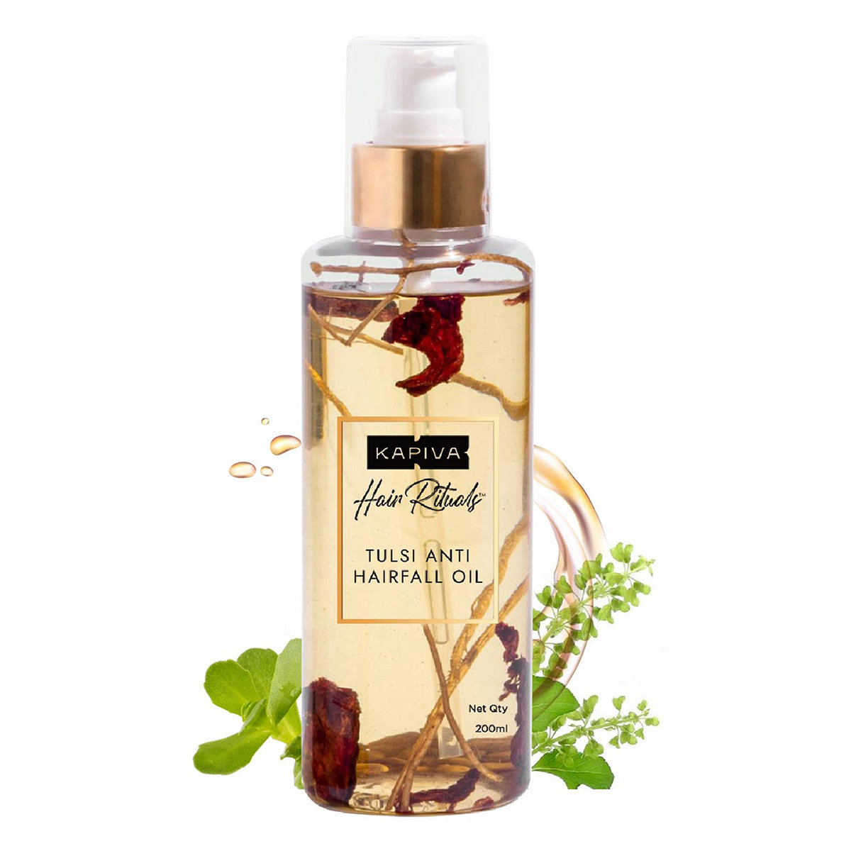 Kapiva Hair Rituals Tulsi Anti Hairfall Oil, 200 ml, Pack of 1 Kapiva Hair Rituals Tulsi Anti Hairfall Oil, 200 ml, Pack of 1