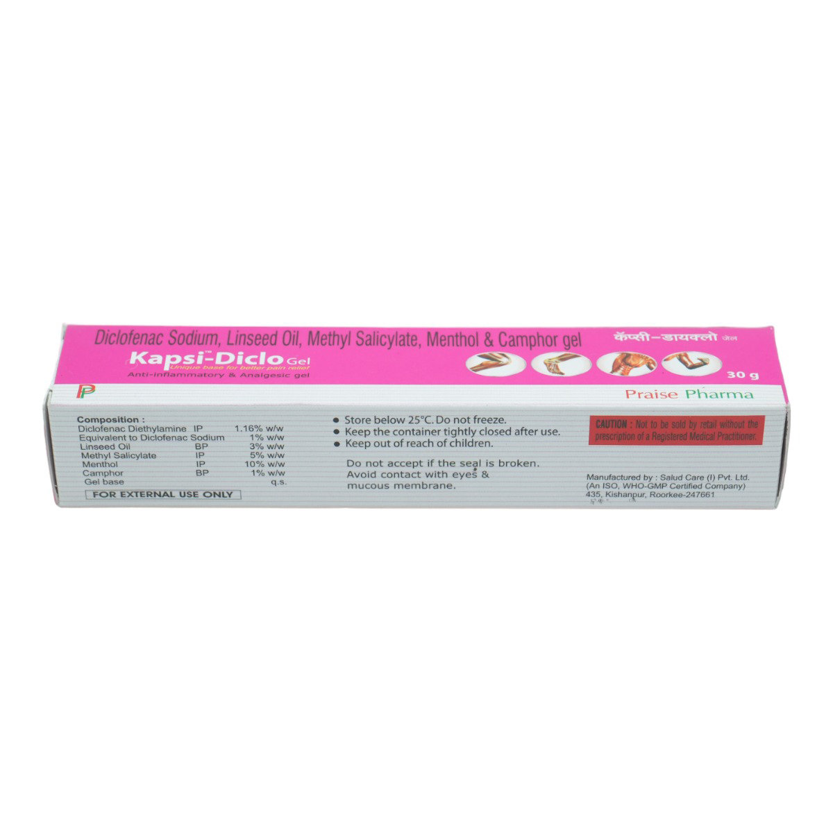 Kapsi-Diclo Gel 30 gm, Pack of 1 Gel Kapsi-Diclo Gel 30 gm, Pack of 1 Gel