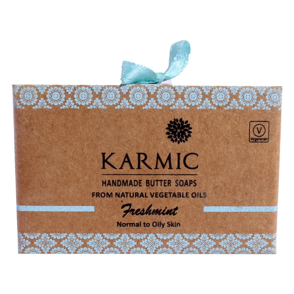 Karmic Freshmint Handmade Butter Soap 125 gm | Cleanses &amp; Purifies Skin | For Normal to Oily Skin, Pack of 1
