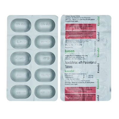 Kasodol Tablet 10's, Pack of 10 TABLETS