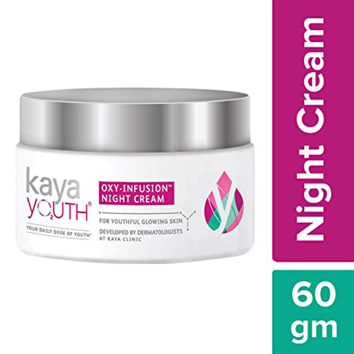 Kaya Youth Oxy-Infusion Night Cream 60 gm | Boost Skin Oxygen | For Youthful Glowing Skin, Pack of 1 Kaya Youth Oxy-Infusion Night Cream 60 gm | Boost Skin Oxygen | For Youthful Glowing Skin, Pack of 1