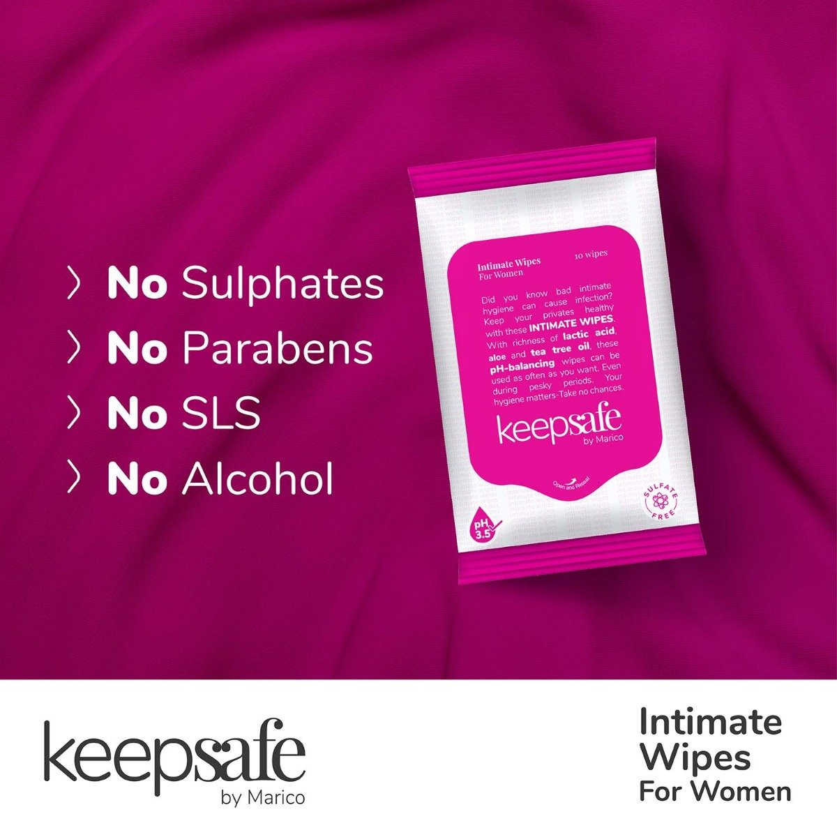 KeepSafe Intimate Wipes for Women, 10 Count, Pack of 1 KeepSafe Intimate Wipes for Women, 10 Count, Pack of 1