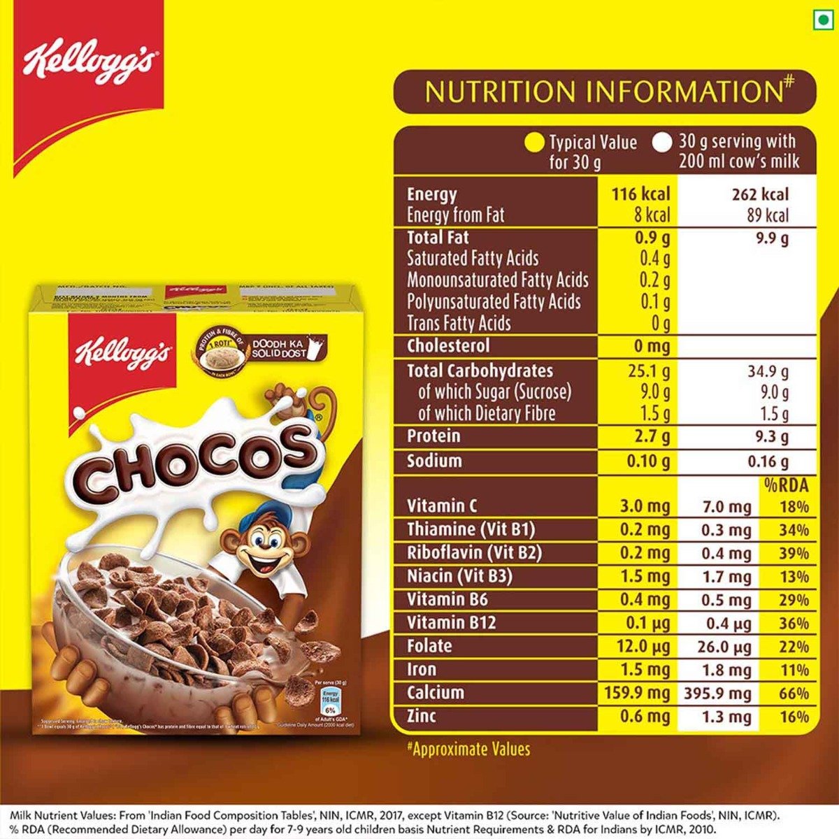 Kellogg's Choco Flakes, 125 gm, Pack of 1 Kellogg's Choco Flakes, 125 gm, Pack of 1