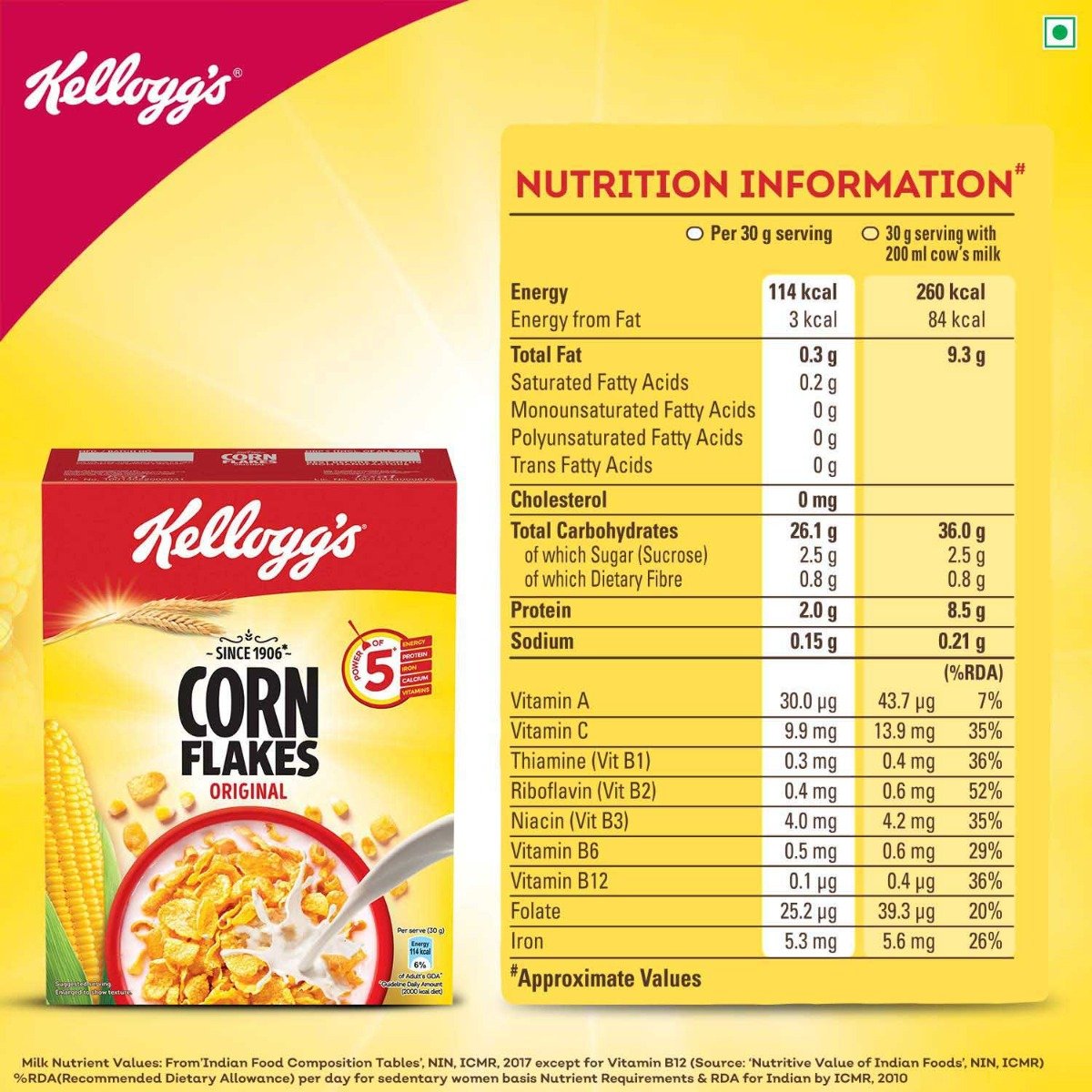 Kellogg's Corn Flakes, 100 gm, Pack of 1 Kellogg's Corn Flakes, 100 gm, Pack of 1