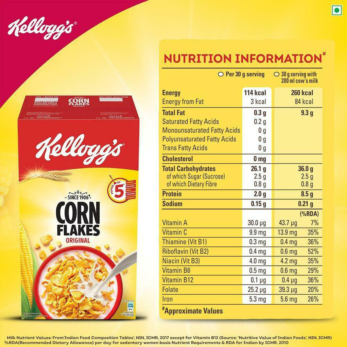 Kellogg's Corn Flakes, 475 gm, Pack of 1 Kellogg's Corn Flakes, 475 gm, Pack of 1
