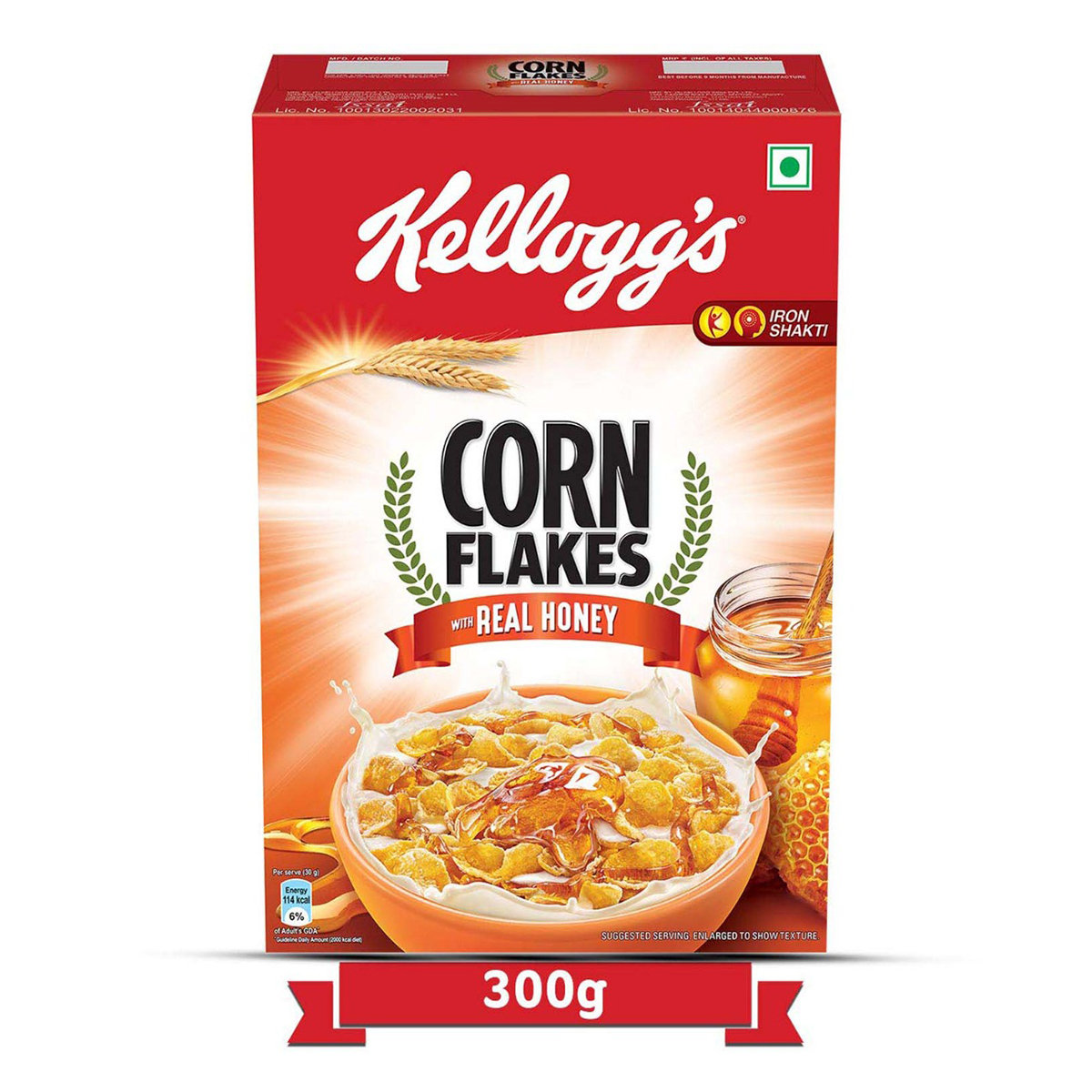 Kellogg's Honey Corn Flakes, 300 gm, Pack of 1 Kellogg's Honey Corn Flakes, 300 gm, Pack of 1