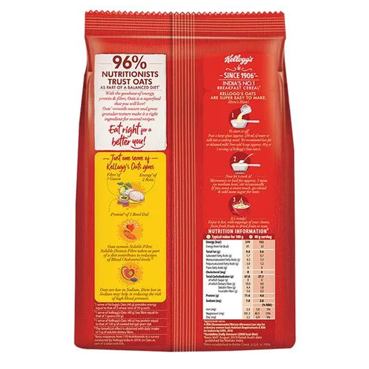 Kellogg's Oats, 400 gm, Pack of 1 Kellogg's Oats, 400 gm, Pack of 1