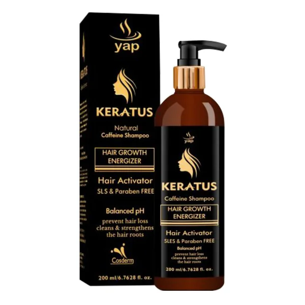 Keratus Caffeine Shampoo 200 ml, Pack of 1