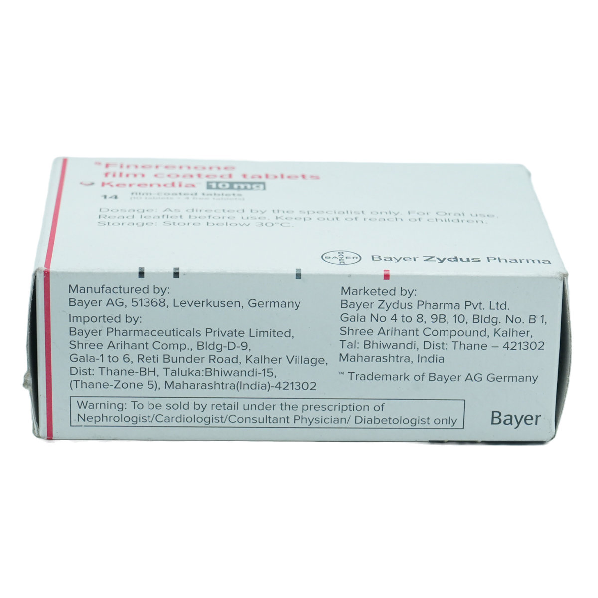 Kerendia 10 mg Tablet 14's, Pack of 14 TABLETS Kerendia 10 mg Tablet 14's, Pack of 14 TABLETS