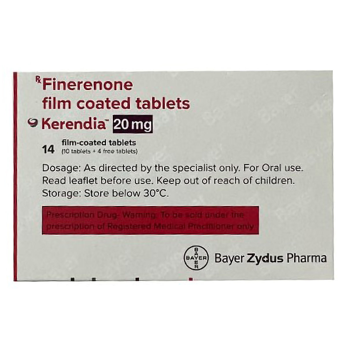 Kerendia 20 mg Tablet 14's, Pack of 14 TABLETS Kerendia 20 mg Tablet 14's, Pack of 14 TABLETS