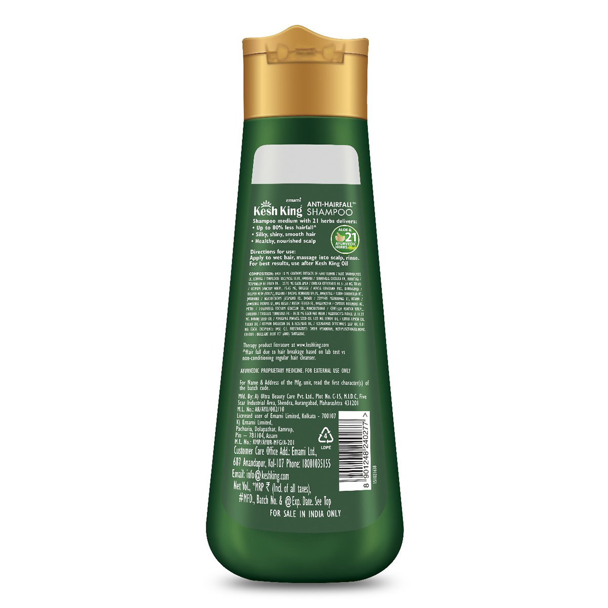 Kesh King Anti-Hairfall Shampoo, 200 ml, Pack of 1 Kesh King Anti-Hairfall Shampoo, 200 ml, Pack of 1