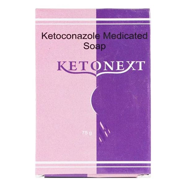 Ketonext Soap 75 gm | Ketoconazole | Medicated Soap | Mild Cleanser | Prevent Dandruff &amp; Flaking | For Fungal Infection, Pack of 1