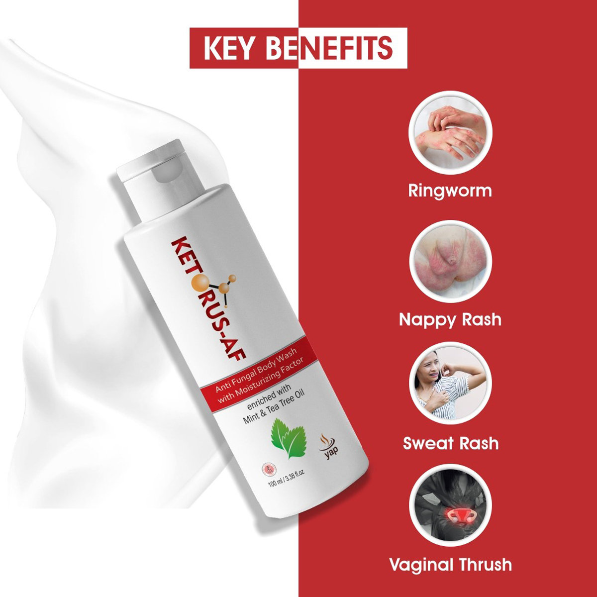 Ketorus-AF Body Wash 100 ml, Pack of 1 BODY WASH Ketorus-AF Body Wash 100 ml, Pack of 1 BODY WASH