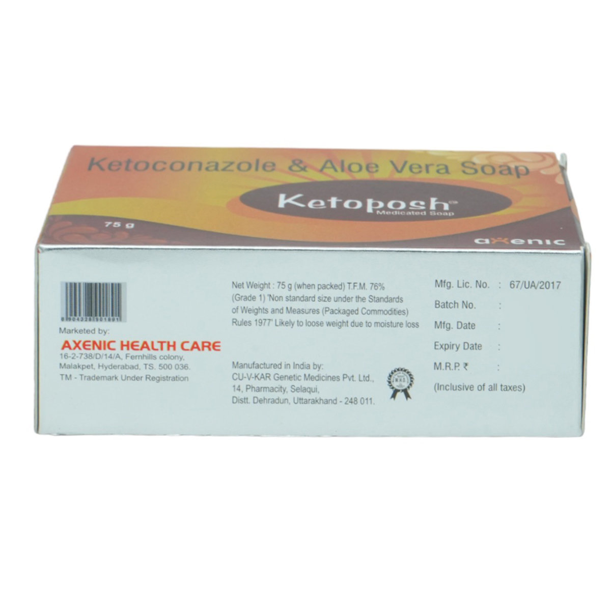 Ketoposh Medicated Soap 75 gm, Pack of 1 Soap Ketoposh Medicated Soap 75 gm, Pack of 1 Soap