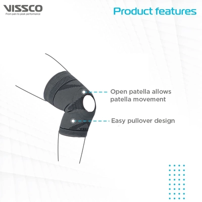 Vissco Knee Cap Large with Open Patella Hole, 1 Count, Pack of 1