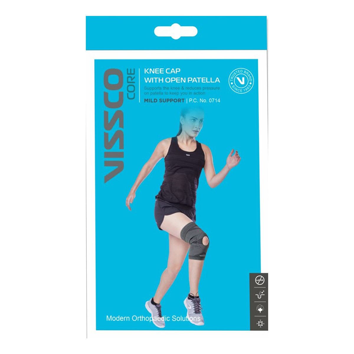 Vissco Knee Cap Large with Open Patella Hole, 1 Count, Pack of 1 Vissco Knee Cap Large with Open Patella Hole, 1 Count, Pack of 1