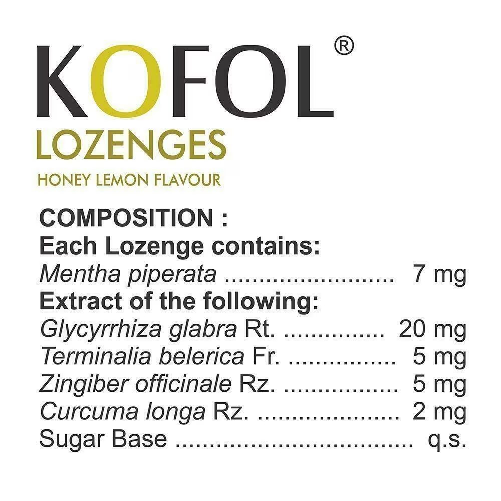 Kofol Honey Lemon Flavour Lozenges 200's, Pack of 200 Kofol Honey Lemon Flavour Lozenges 200's, Pack of 200