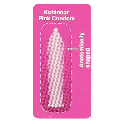 Kohinoor Pink Condoms, 3 Count, Pack of 1