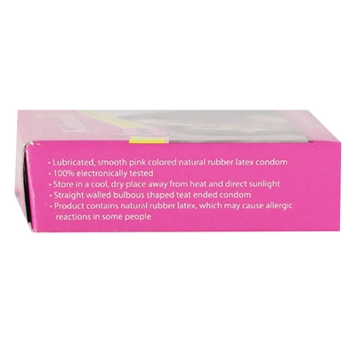 Kohinoor Pink Condoms, 3 Count, Pack of 1