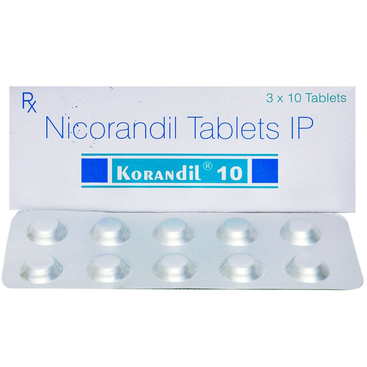 Korandil 10 Tablet 10's, Pack of 10 TABLETS Korandil 10 Tablet 10's, Pack of 10 TABLETS