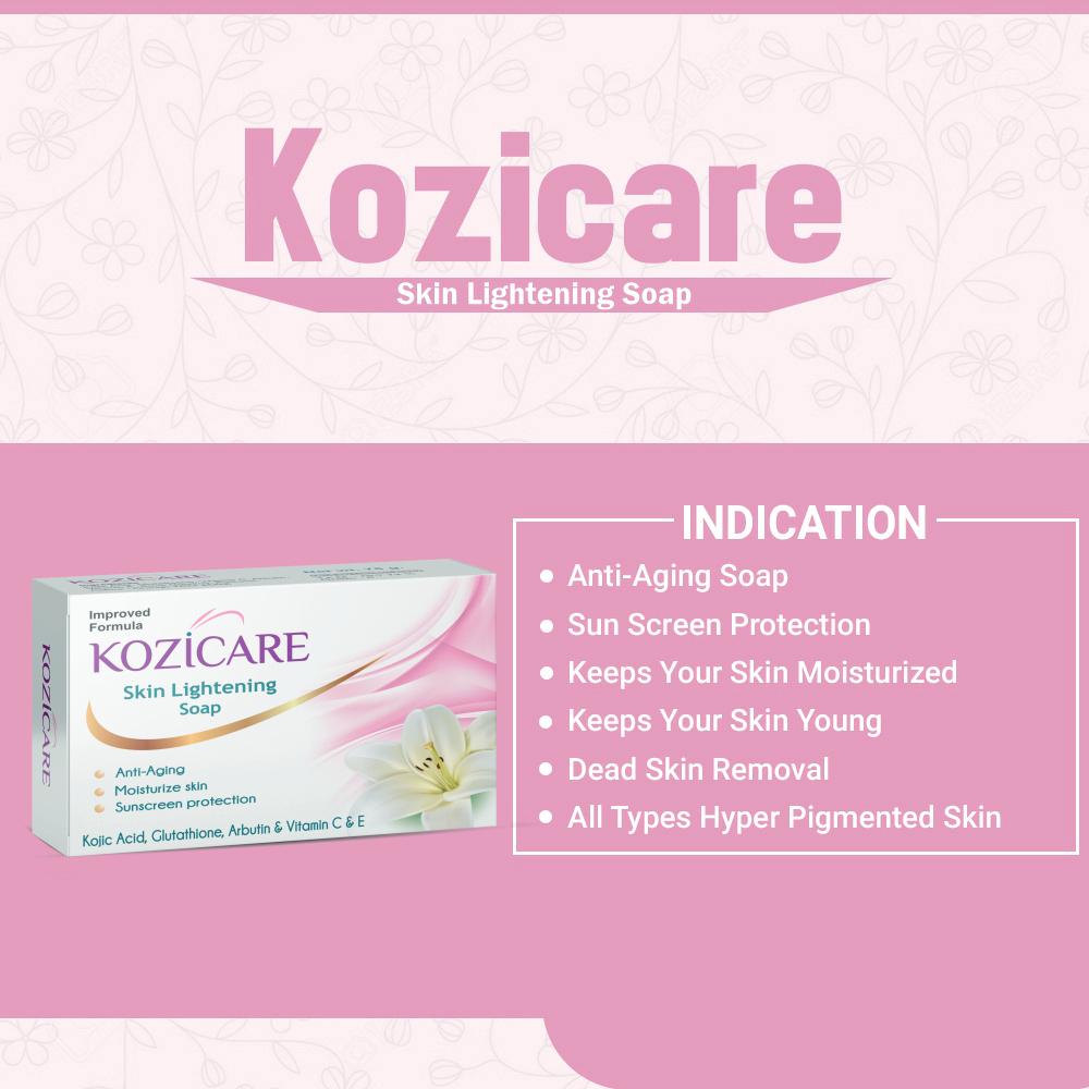 Kozicare Skin Lightening Soap, 225 gm (3x75 gm), Pack of 1 Kozicare Skin Lightening Soap, 225 gm (3x75 gm), Pack of 1