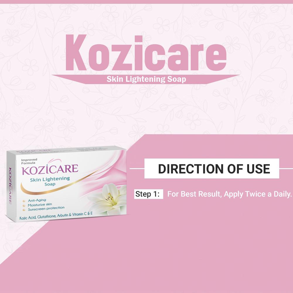 Kozicare Skin Lightening Soap, 225 gm (3x75 gm), Pack of 1 Kozicare Skin Lightening Soap, 225 gm (3x75 gm), Pack of 1