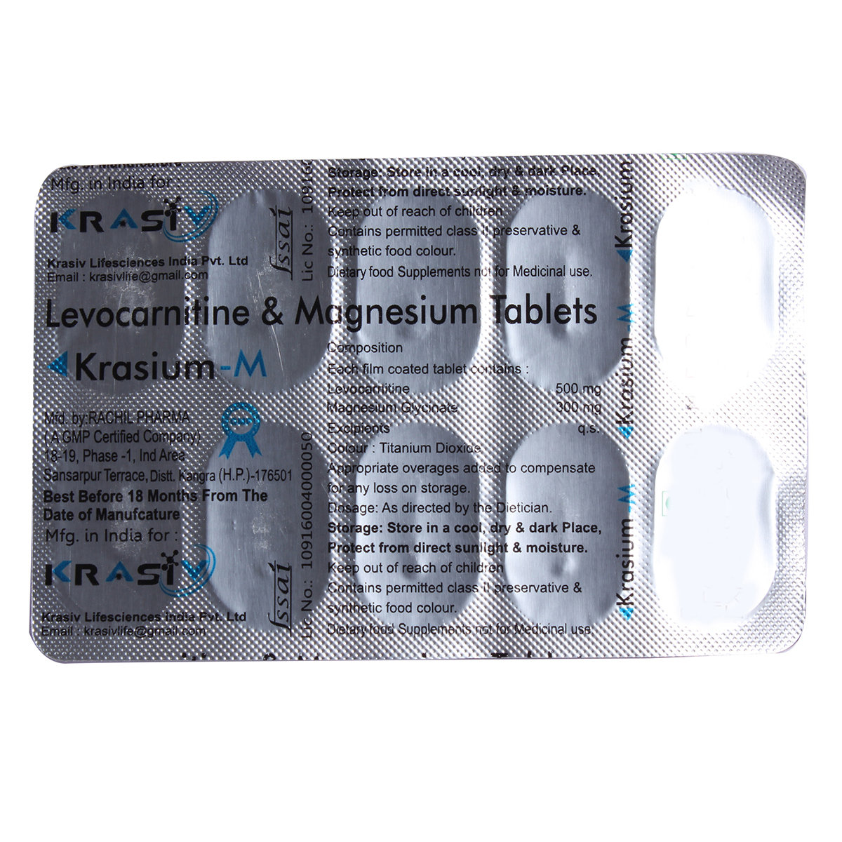 Krasium-M Tablet 10's, Pack of 10 TABLETS Krasium-M Tablet 10's, Pack of 10 TABLETS