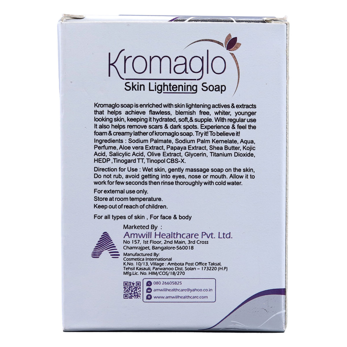Kromaglo Skin Lightening Soap 75 gm | With Deep Cleansing | Removes Dark Spots & Scars | Keep Skin Hydrated & Soft, Pack of 1 Kromaglo Skin Lightening Soap 75 gm | With Deep Cleansing | Removes Dark Spots & Scars | Keep Skin Hydrated & Soft, Pack of 1