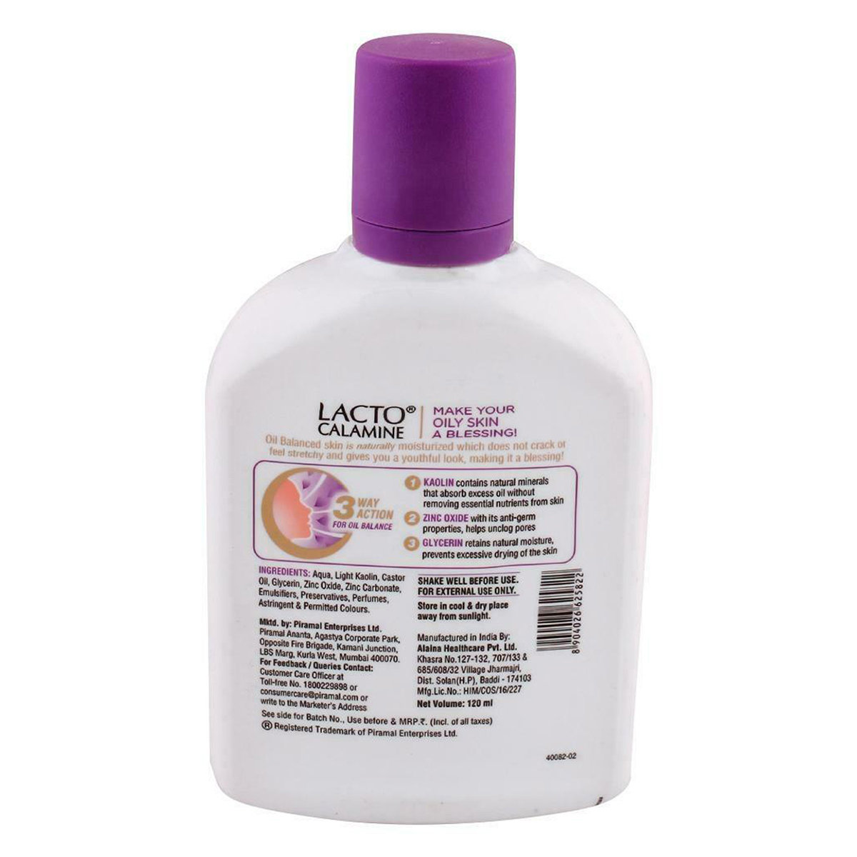 Lacto Calamine Oil Balance Daily Face Care Lotion 120 ml | Kaolin, Zinc Oxide & Glycerin | With Kaolin Clay Therapy | Absorbs Excess Oil | For Oily Skin, Pack of 1 Lacto Calamine Oil Balance Daily Face Care Lotion 120 ml | Kaolin, Zinc Oxide & Glycerin | With Kaolin Clay Therapy | Absorbs Excess Oil | For Oily Skin, Pack of 1