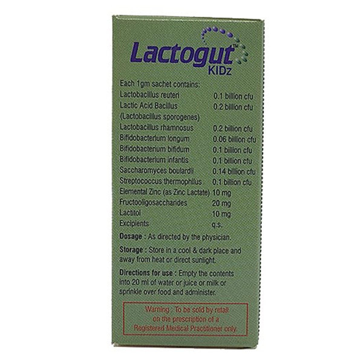 Lactogut Kid Sachets 1gm, Pack of 1 POWDER Lactogut Kid Sachets 1gm, Pack of 1 POWDER