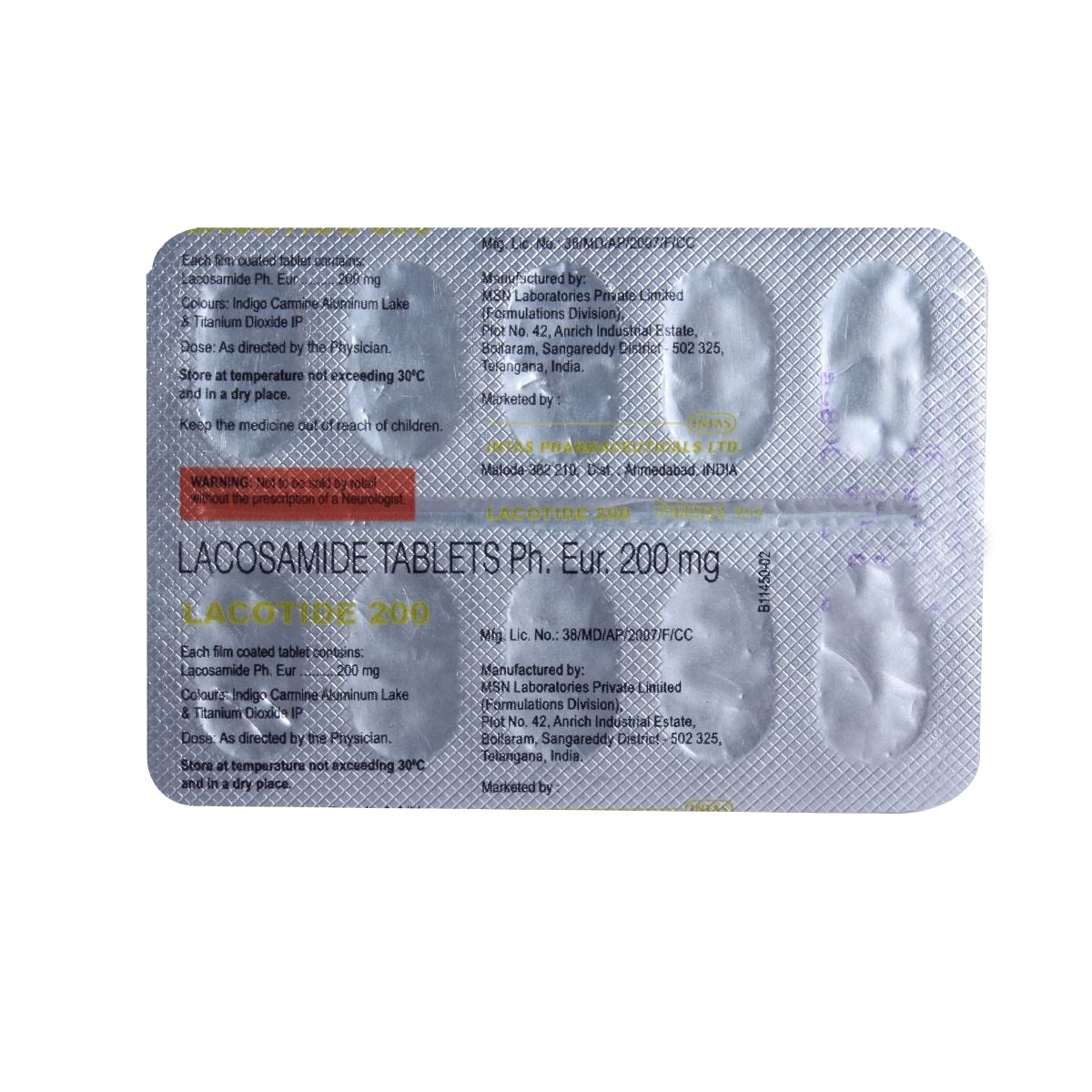 Buy Lacotide 200 Tablet 10's Online