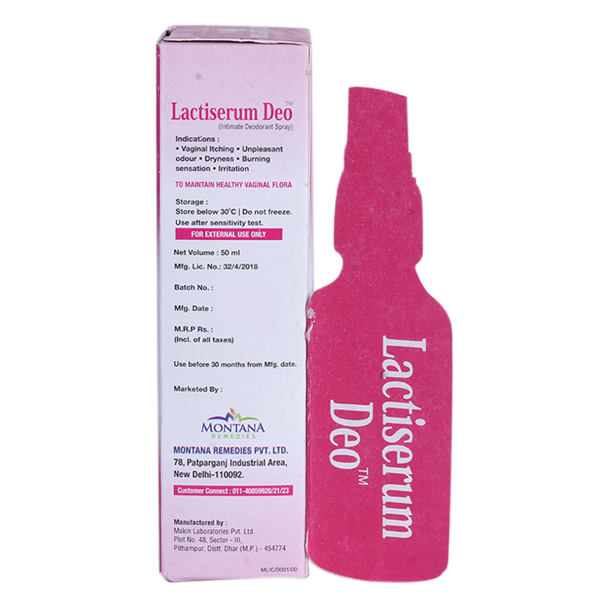 Lactiserum Intimate Deo Spray, 50 ml, Pack of 1 Lactiserum Intimate Deo Spray, 50 ml, Pack of 1