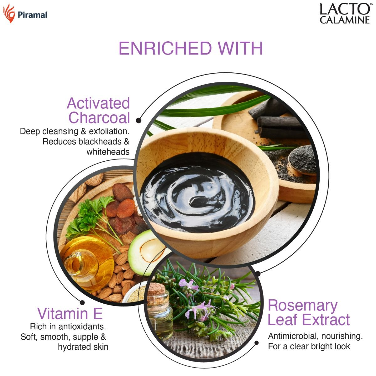 Lacto Calamine Peel-Off Mask 60 gm | With Activated Charcoal & Vitamin E | For Deep Pore Cleansing | Removes Excess Oil, Blackheads & Whiteheads | For All Skin Type, Pack of 1 Lacto Calamine Peel-Off Mask 60 gm | With Activated Charcoal & Vitamin E | For Deep Pore Cleansing | Removes Excess Oil, Blackheads & Whiteheads | For All Skin Type, Pack of 1