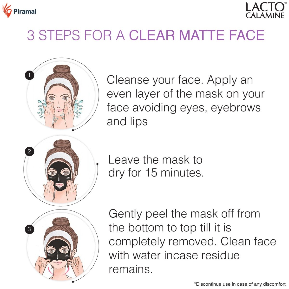 Lacto Calamine Peel-Off Mask 60 gm | With Activated Charcoal & Vitamin E | For Deep Pore Cleansing | Removes Excess Oil, Blackheads & Whiteheads | For All Skin Type, Pack of 1 Lacto Calamine Peel-Off Mask 60 gm | With Activated Charcoal & Vitamin E | For Deep Pore Cleansing | Removes Excess Oil, Blackheads & Whiteheads | For All Skin Type, Pack of 1