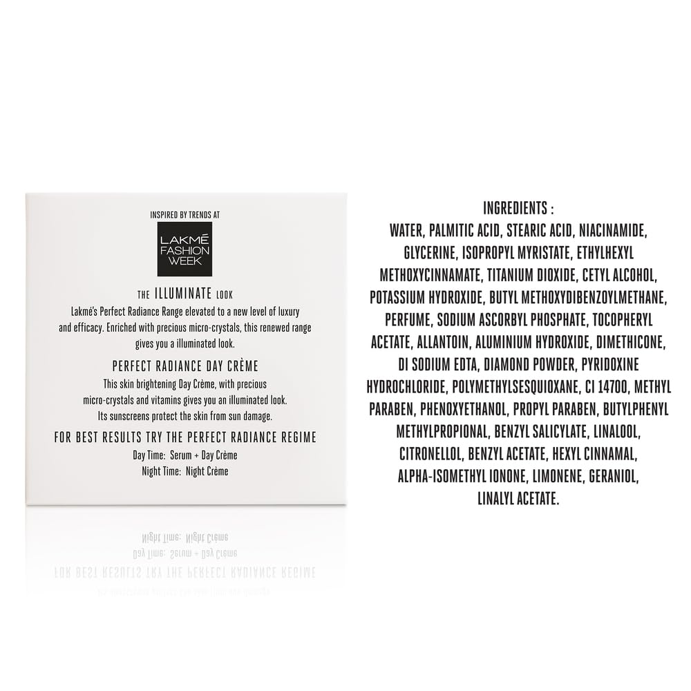 Lakme Perfect Radiance Brightenig Day Creme With Sunscreen | For Radiant Flawless Skin, Pack of 1 Lakme Perfect Radiance Brightenig Day Creme With Sunscreen | For Radiant Flawless Skin, Pack of 1