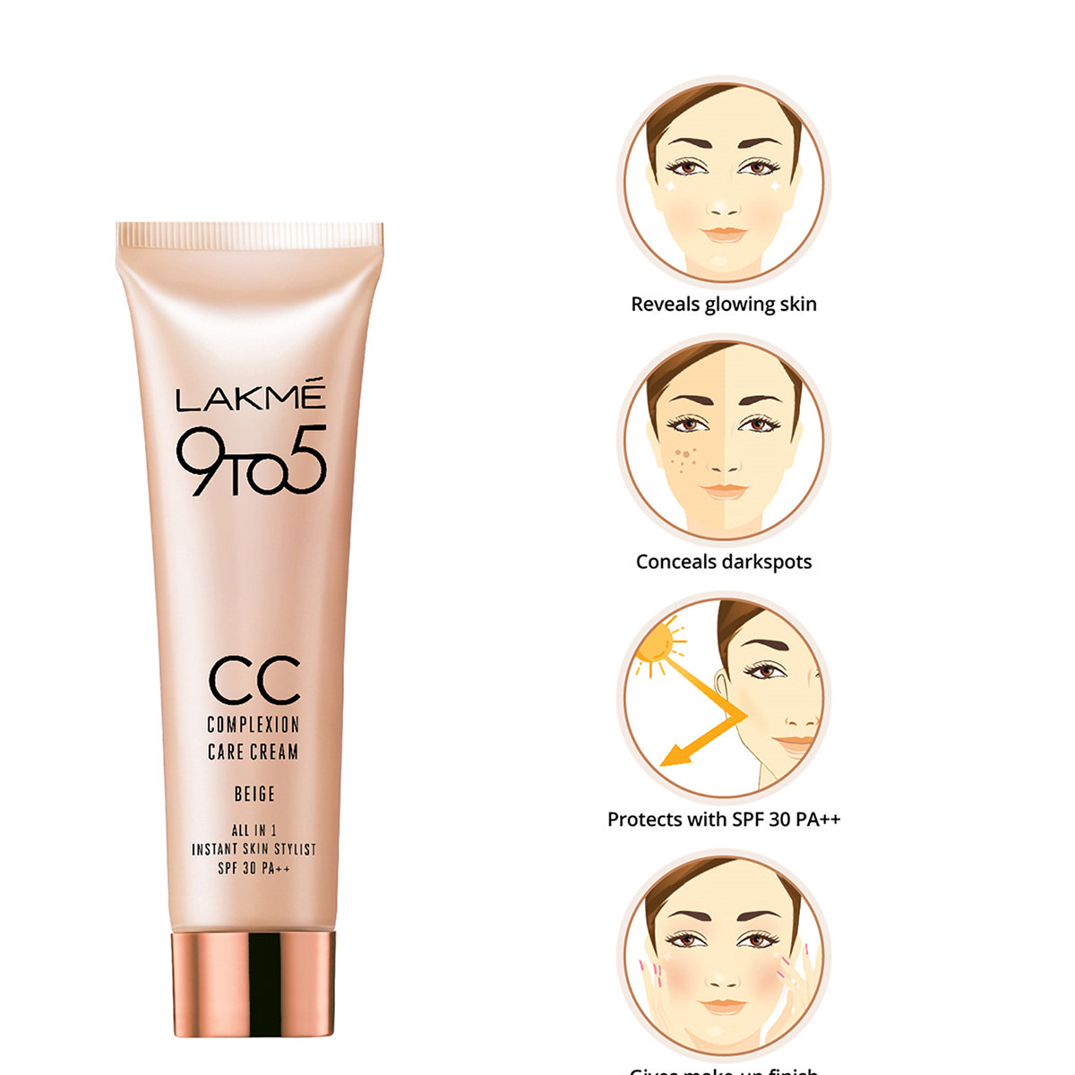 Lakme 9 to 5 Beige CC Complexion Care Cream, 9 gm, Pack of 1 Lakme 9 to 5 Beige CC Complexion Care Cream, 9 gm, Pack of 1