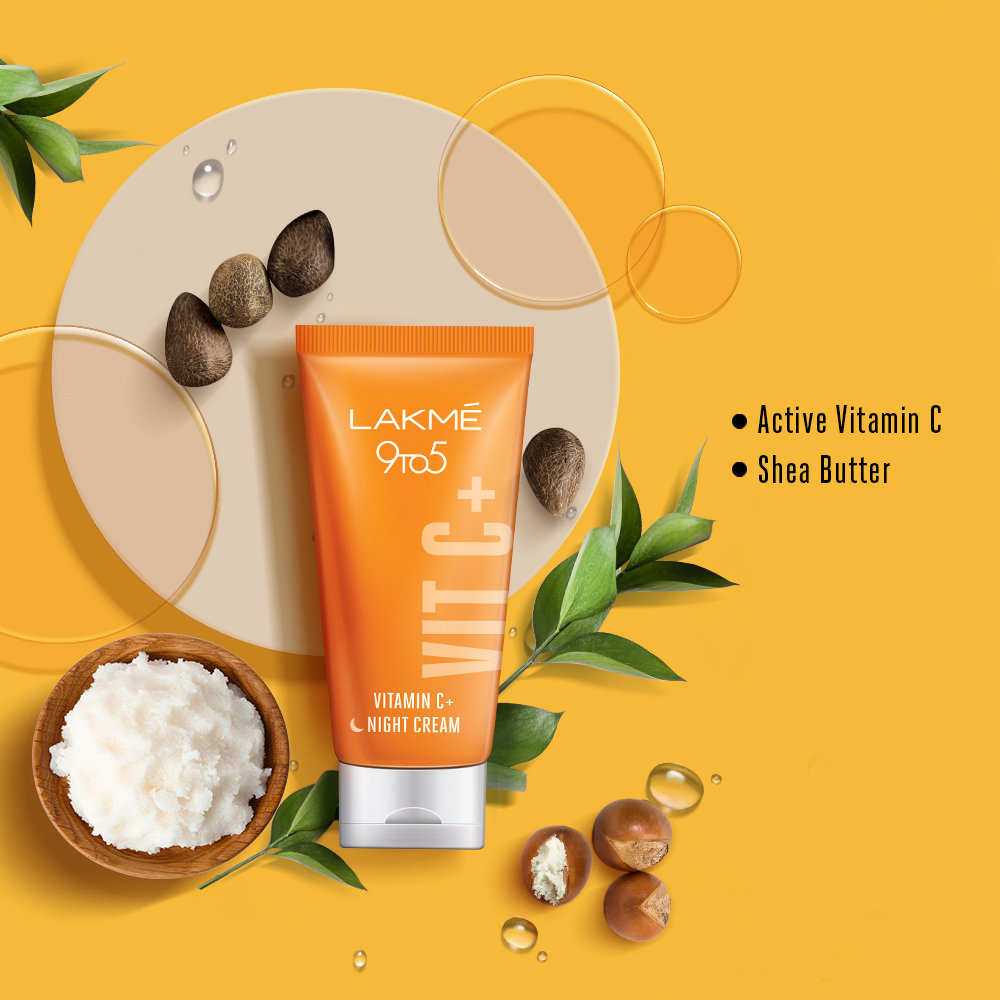Lakme 9to5 Vitamin C+ Night Cream, 50 gm, Pack of 1 Lakme 9to5 Vitamin C+ Night Cream, 50 gm, Pack of 1