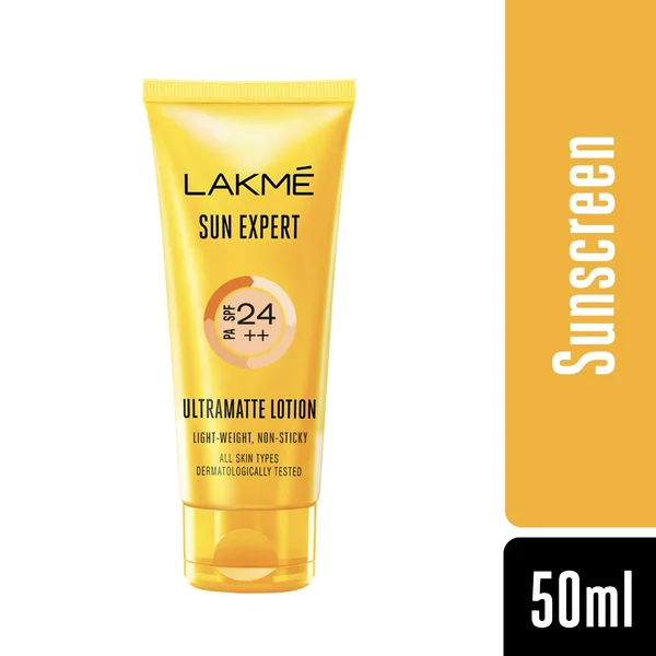 Lakme Sun Expert SPF 24 PA++ Ultramatte Lotion, 50 ml, Pack of 1