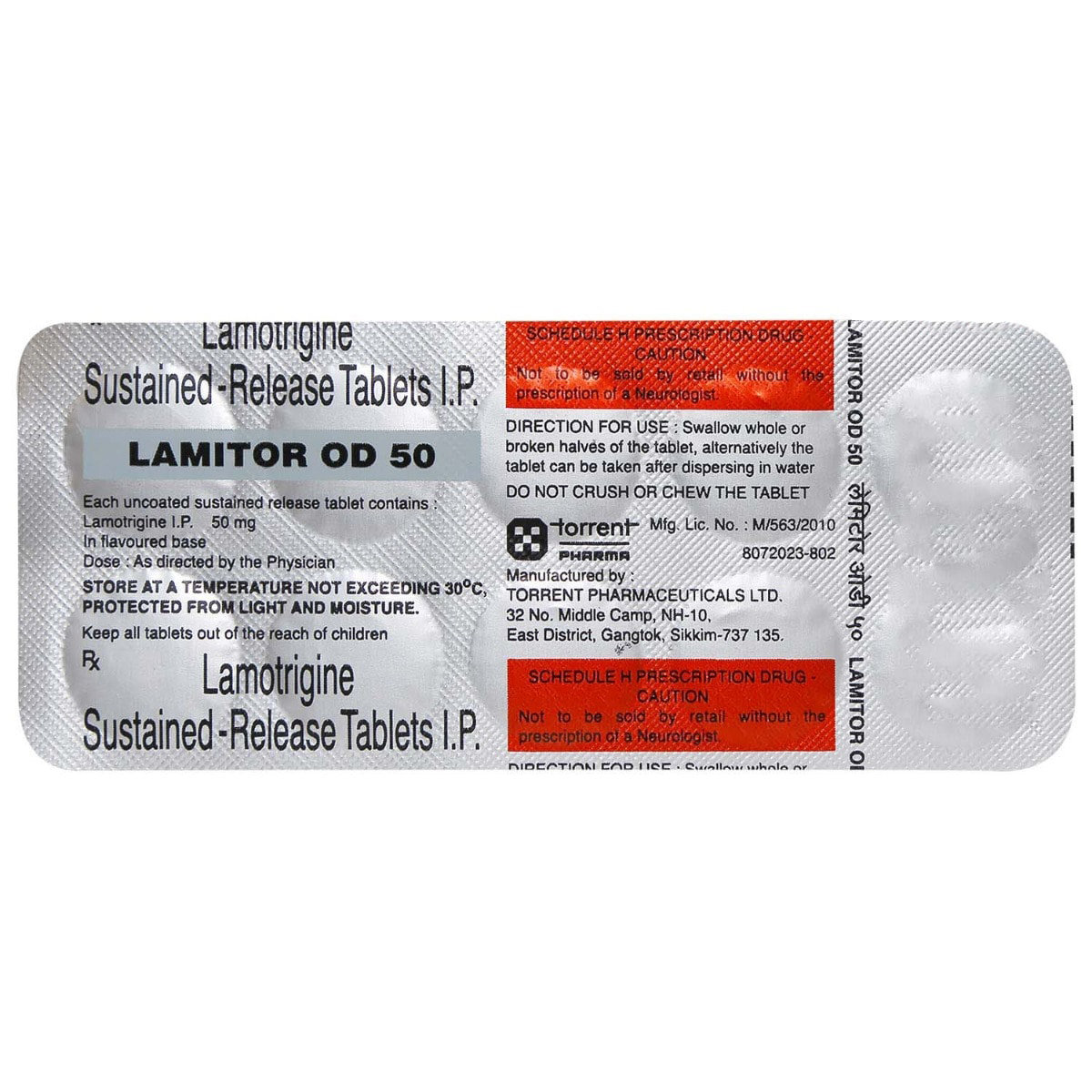 Lamitor OD 50 Tablet 10's, Pack of 10 TABLETS Lamitor OD 50 Tablet 10's, Pack of 10 TABLETS