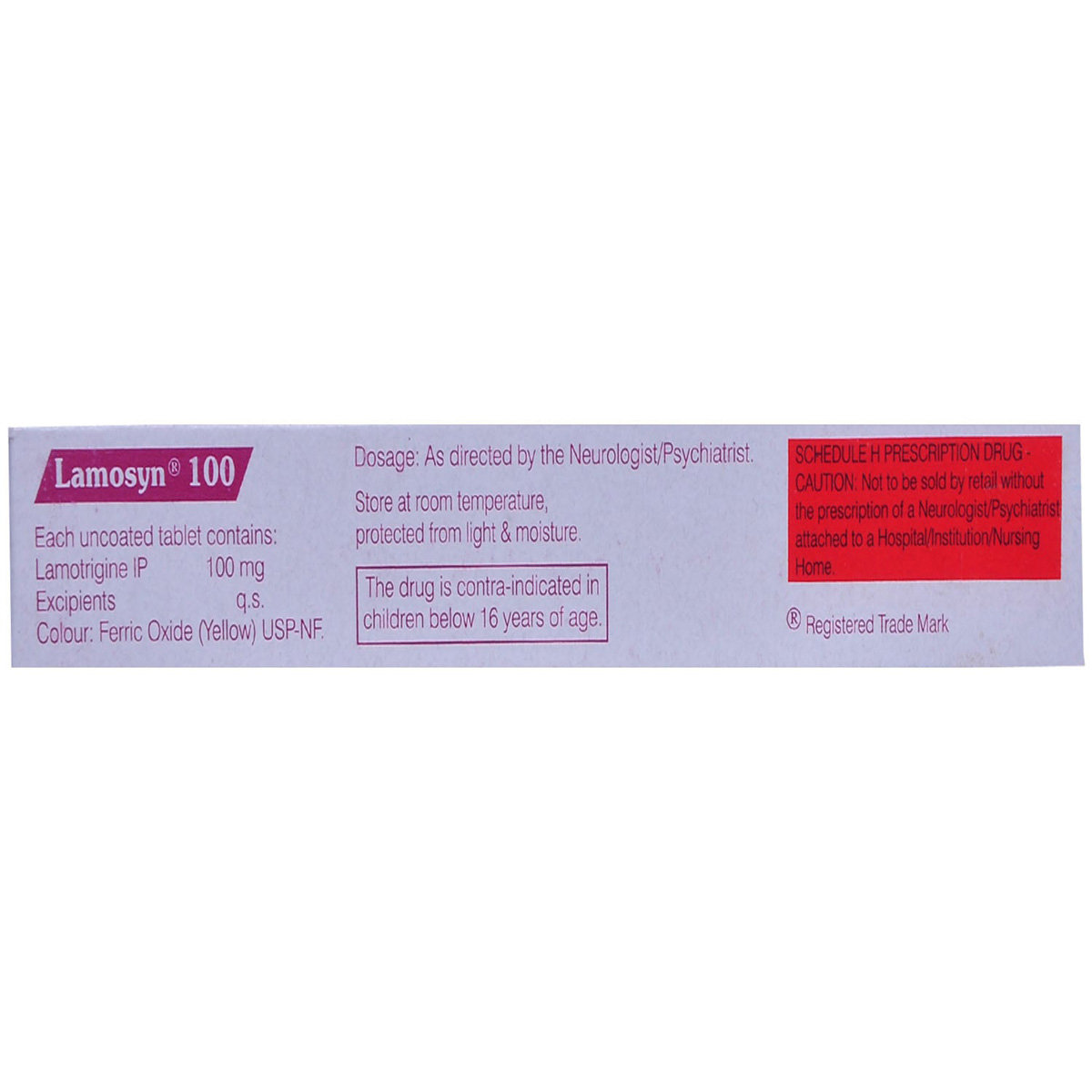 Lamosyn 100 Tablet 10's, Pack of 10 TABLETS Lamosyn 100 Tablet 10's, Pack of 10 TABLETS