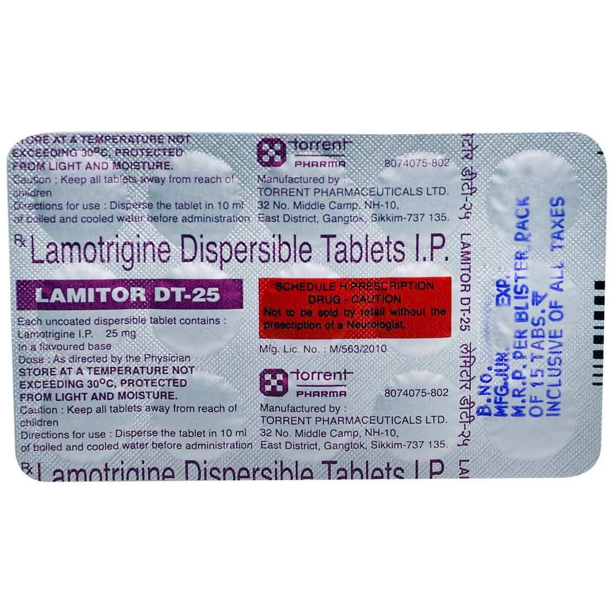 Lamitor DT-25 Tablet 15's, Pack of 15 TABLETS Lamitor DT-25 Tablet 15's, Pack of 15 TABLETS