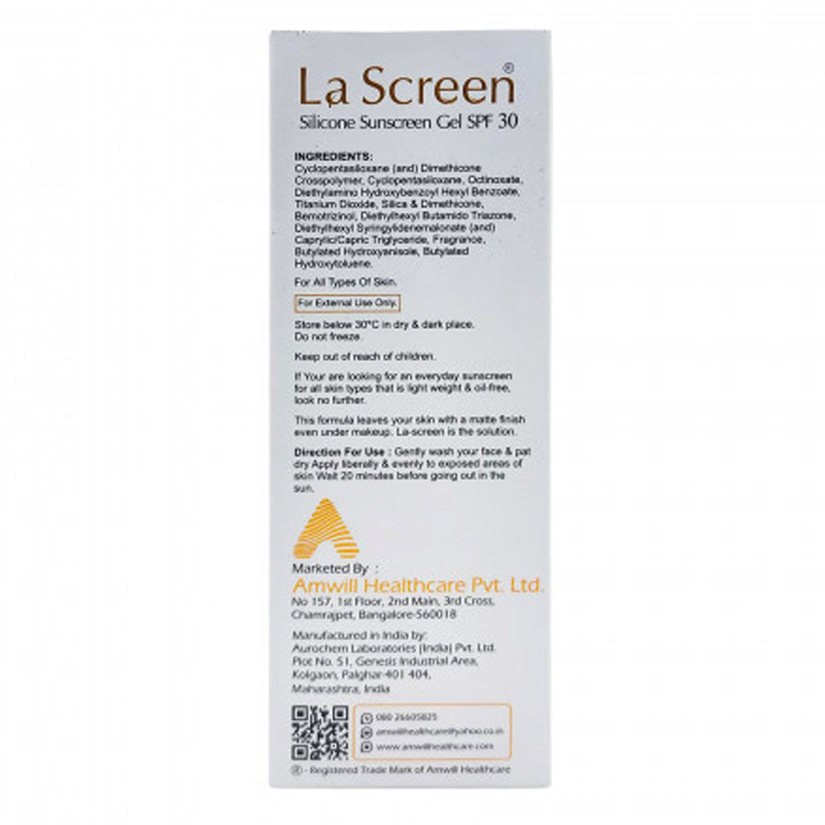 LA Screen Silicone SPF30 Sunscreen Gel 50 gm, Pack of 1 LA Screen Silicone SPF30 Sunscreen Gel 50 gm, Pack of 1
