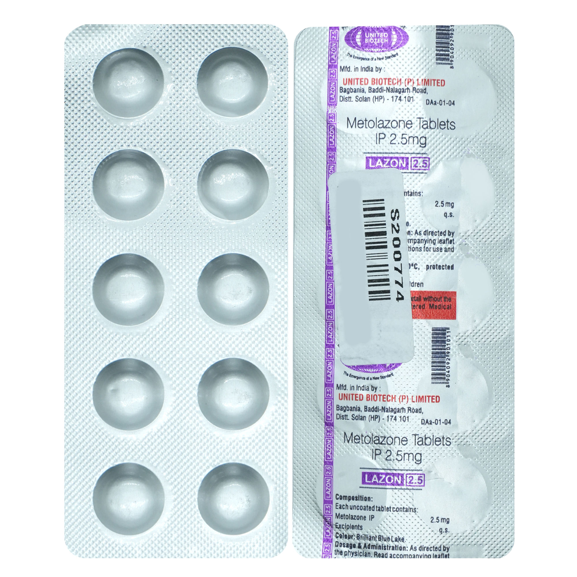 Buy LAZON 2.5MG TABLET Online